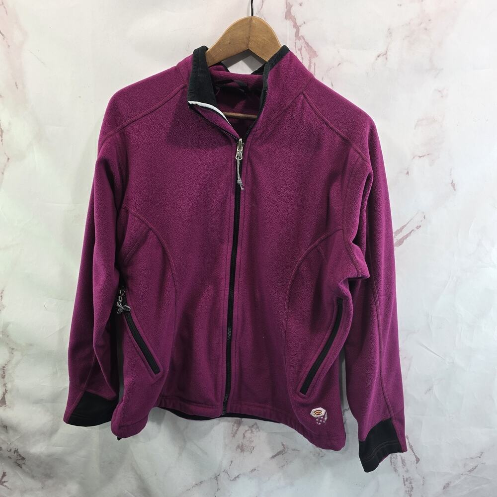 Mountain Hardwear Jacket Womens Medium Pink Zip Fleece Windstopper Mid Layer